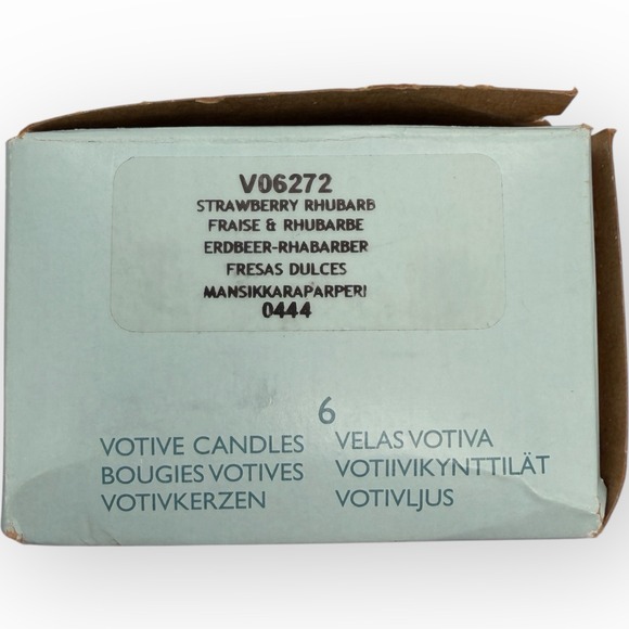 Partylite V06272 Strawberry Rhubarb Votive Candles, Bell Top, New in Box - Picture 4 of 4